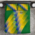 Gabon Flag Bedding Set - National Coat of Arms and Vertical Design