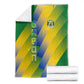 Gabon Flag Blanket - National Coat of Arms and Vertical Design