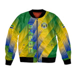 Gabon Flag Bomber Jacket - National Coat of Arms and Vertical Design