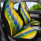 Gabon Flag Car Seat Cover - National Coat of Arms and Vertical Design