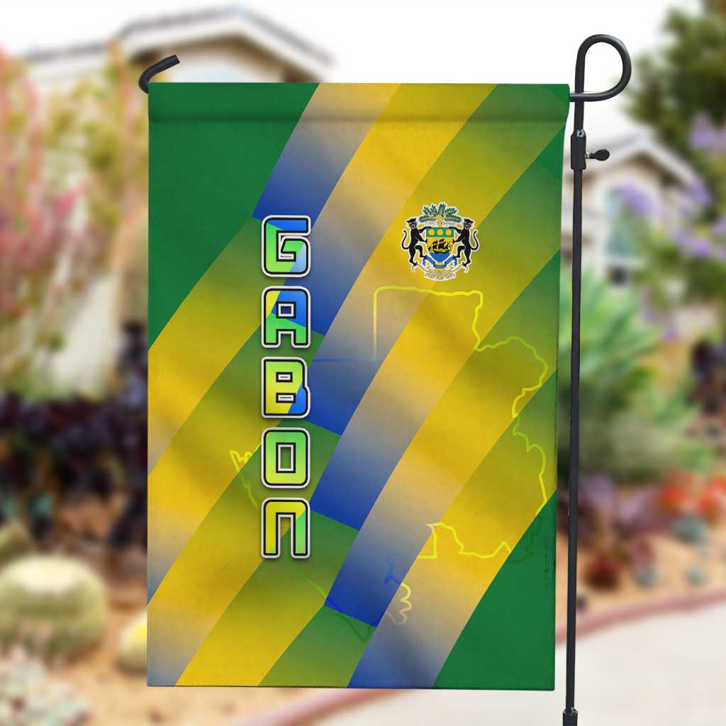 Gabon Flag Garden Flag - National Coat of Arms and Vertical Design