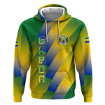 Gabon Flag Hoodie - National Coat of Arms and Vertical Design