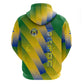 Gabon Flag Hoodie - National Coat of Arms and Vertical Design