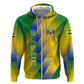 Gabon Flag Hoodie - National Coat of Arms and Vertical Design