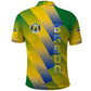 Gabon Flag Polo Shirt - National Coat of Arms and Vertical Design