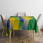 Gabon Flag Tablecloth - National Coat of Arms and Vertical Design