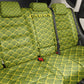 Gabon Tribal Pattern Back Car Seat Cover - National Flag Colors and Bold Text Design