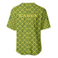Gabon Tribal Pattern Baseball Jersey - National Flag Colors and Bold Text Design