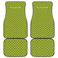 Gabon Tribal Pattern Car Mats - National Flag Colors and Bold Text Design