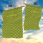 Gabon Tribal Pattern Garden Flag - National Flag Colors and Bold Text Design