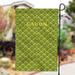 Gabon Tribal Pattern Garden Flag - National Flag Colors and Bold Text Design