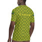 Gabon Tribal Pattern Rugby Jersey - National Flag Colors and Bold Text Design