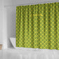 Gabon Tribal Pattern Shower Curtain - National Flag Colors and Bold Text Design