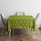 Gabon Tribal Pattern Tablecloth - National Flag Colors and Bold Text Design