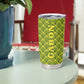 Gabon Tribal Pattern Tumbler Cup - National Flag Colors and Bold Text Design