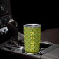 Gabon Tribal Pattern Tumbler Cup - National Flag Colors and Bold Text Design