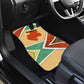 Gabon Car Mats - National Coat of Arms and Tribal Pattern Map Design in Bold Colors
