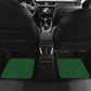 Gabon Car Mats - Tribal Print and Fierce Panther Graphic in National Flag Colors