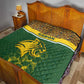 Gabon Quilt - Tribal Print and Fierce Panther Graphic in National Flag Colors