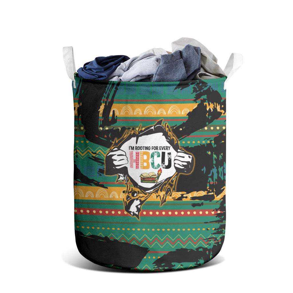Rooting For Every HBCU Laundry Basket Pan African Kente Pattern - History And Knowledge Torch