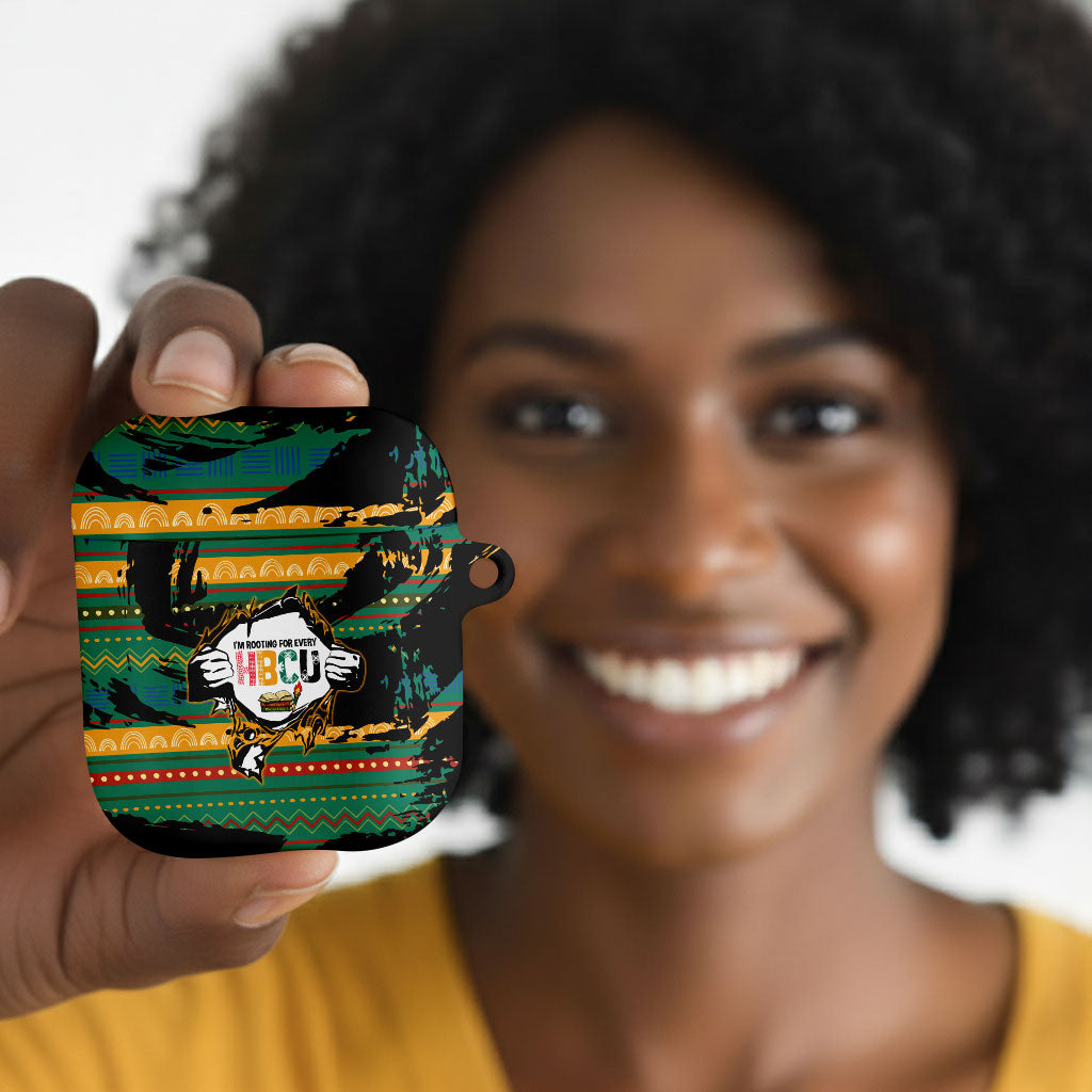 Rooting For Every HBCU AirPods Case Pan African Kente Pattern - History And Knowledge Torch