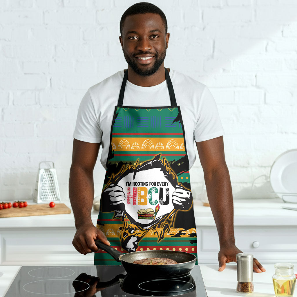 Rooting For Every HBCU Apron Pan African Kente Pattern - History And Knowledge Torch