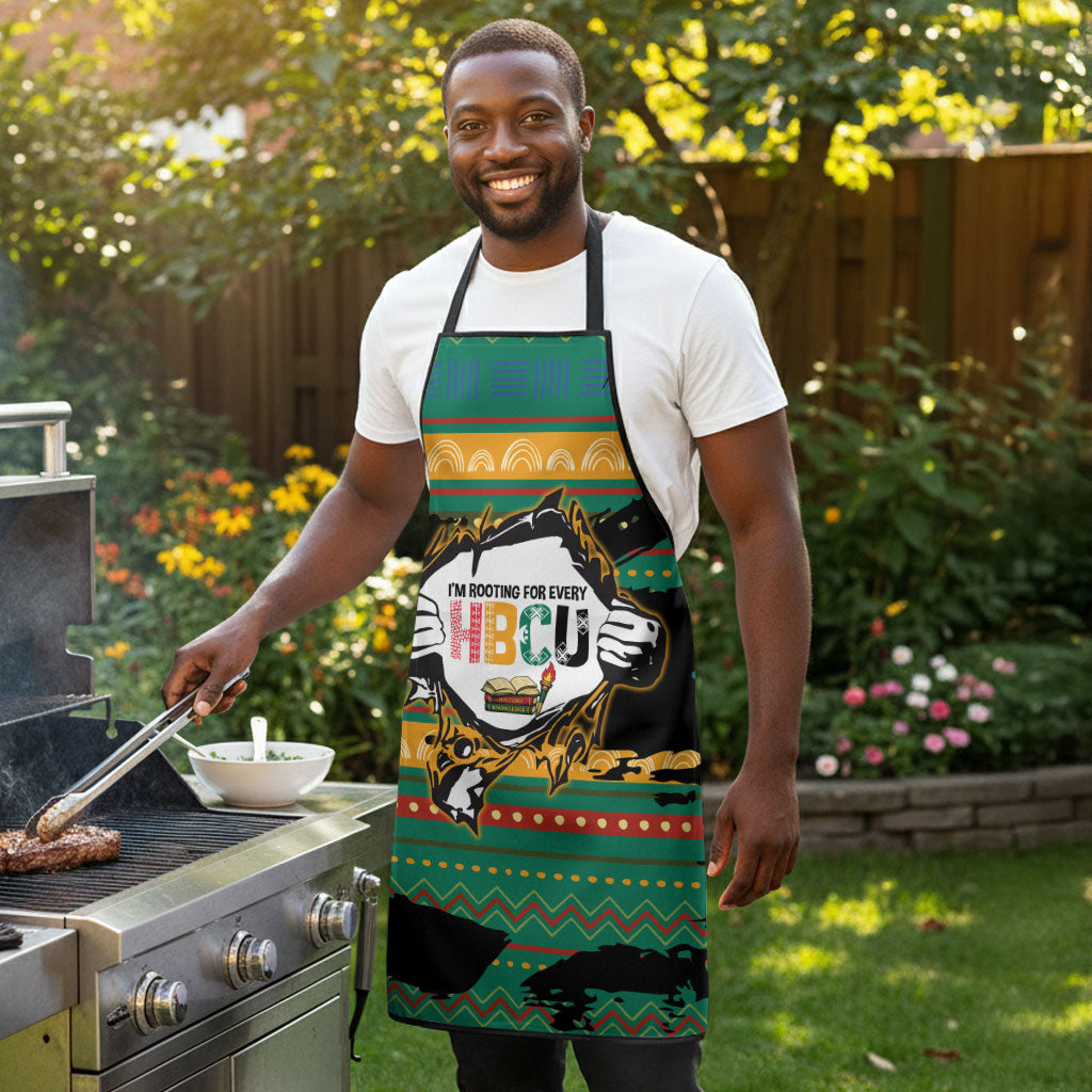 Rooting For Every HBCU Apron Pan African Kente Pattern - History And Knowledge Torch