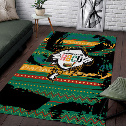 Rooting For Every HBCU Area Rug Pan African Kente Pattern - History And Knowledge Torch