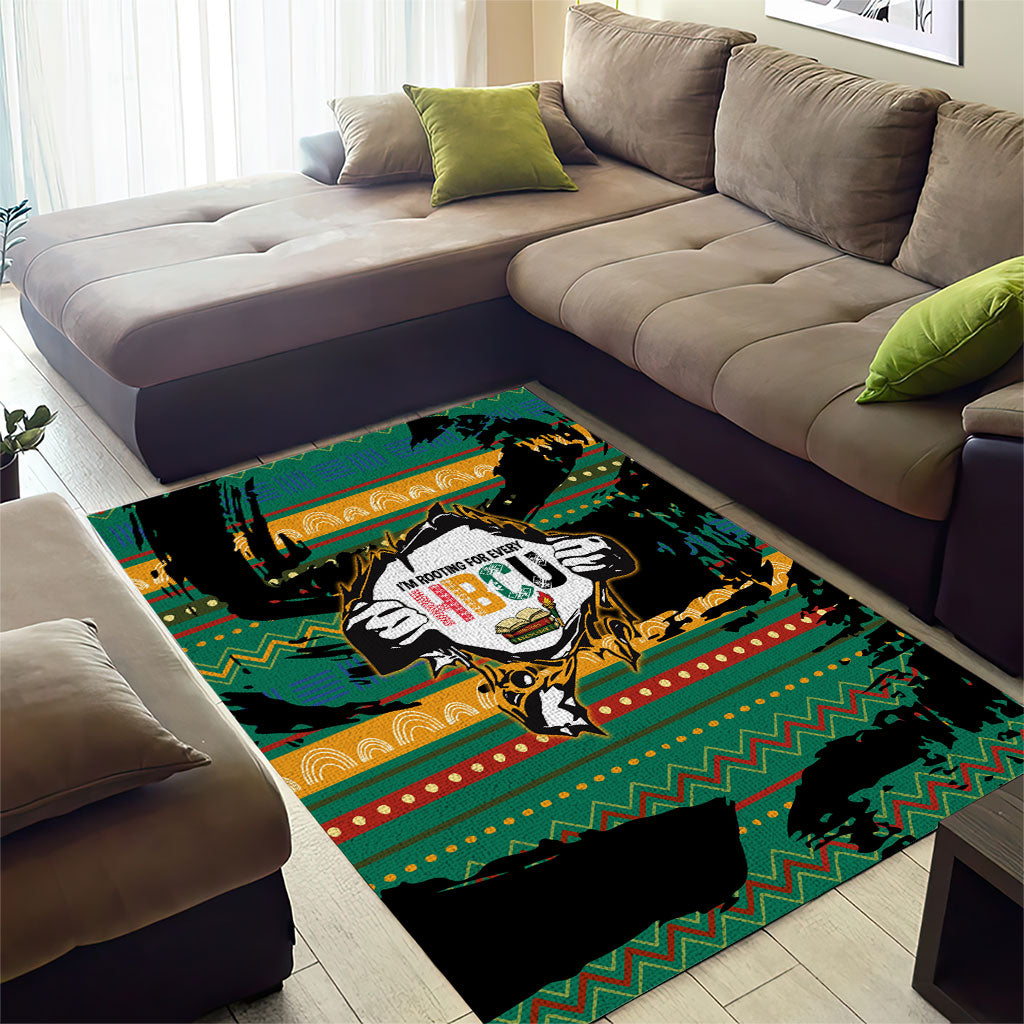 Rooting For Every HBCU Area Rug Pan African Kente Pattern - History And Knowledge Torch