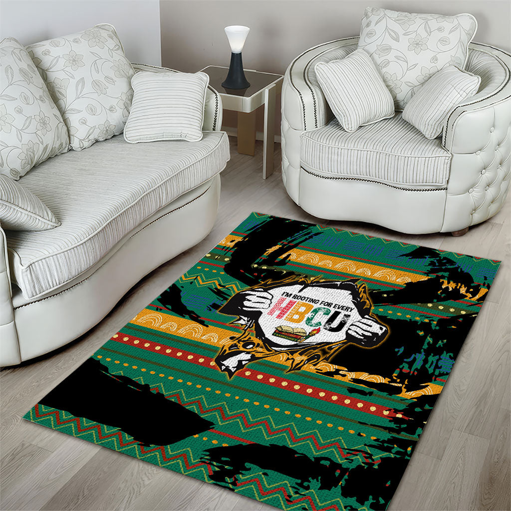 Rooting For Every HBCU Area Rug Pan African Kente Pattern - History And Knowledge Torch