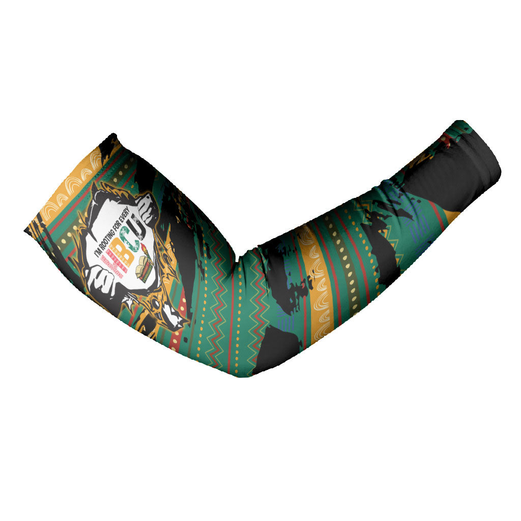 Rooting For Every HBCU Arm Sleeves Pan African Kente Pattern - History And Knowledge Torch