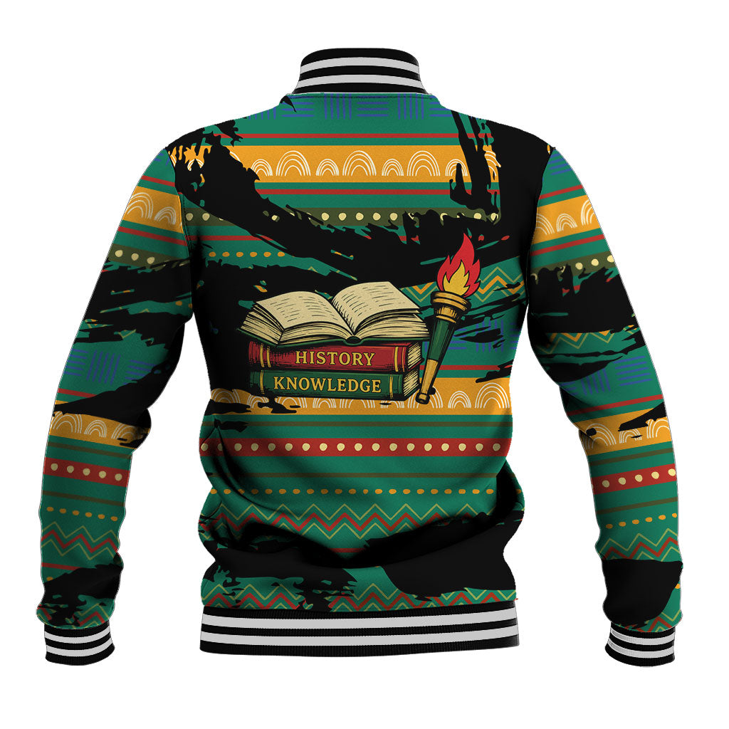 Rooting For Every HBCU Baseball Jacket Pan African Kente Pattern - History And Knowledge Torch