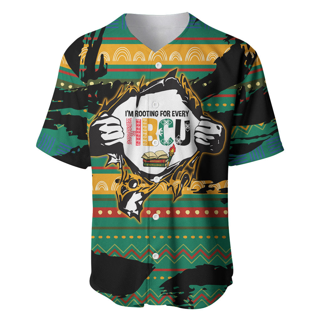 Rooting For Every HBCU Baseball Jersey Pan African Kente Pattern - History And Knowledge Torch