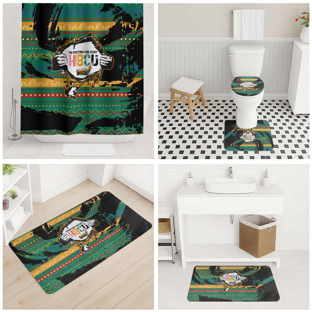 Rooting For Every HBCU Bathroom Set Pan African Kente Pattern - History And Knowledge Torch