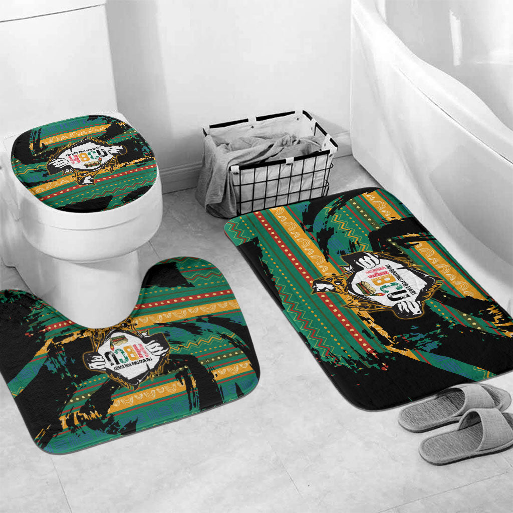 Rooting For Every HBCU Bathroom Set Pan African Kente Pattern - History And Knowledge Torch