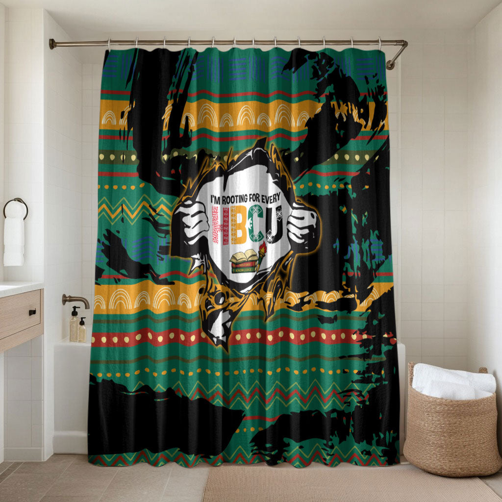 Rooting For Every HBCU Bathroom Set Pan African Kente Pattern - History And Knowledge Torch