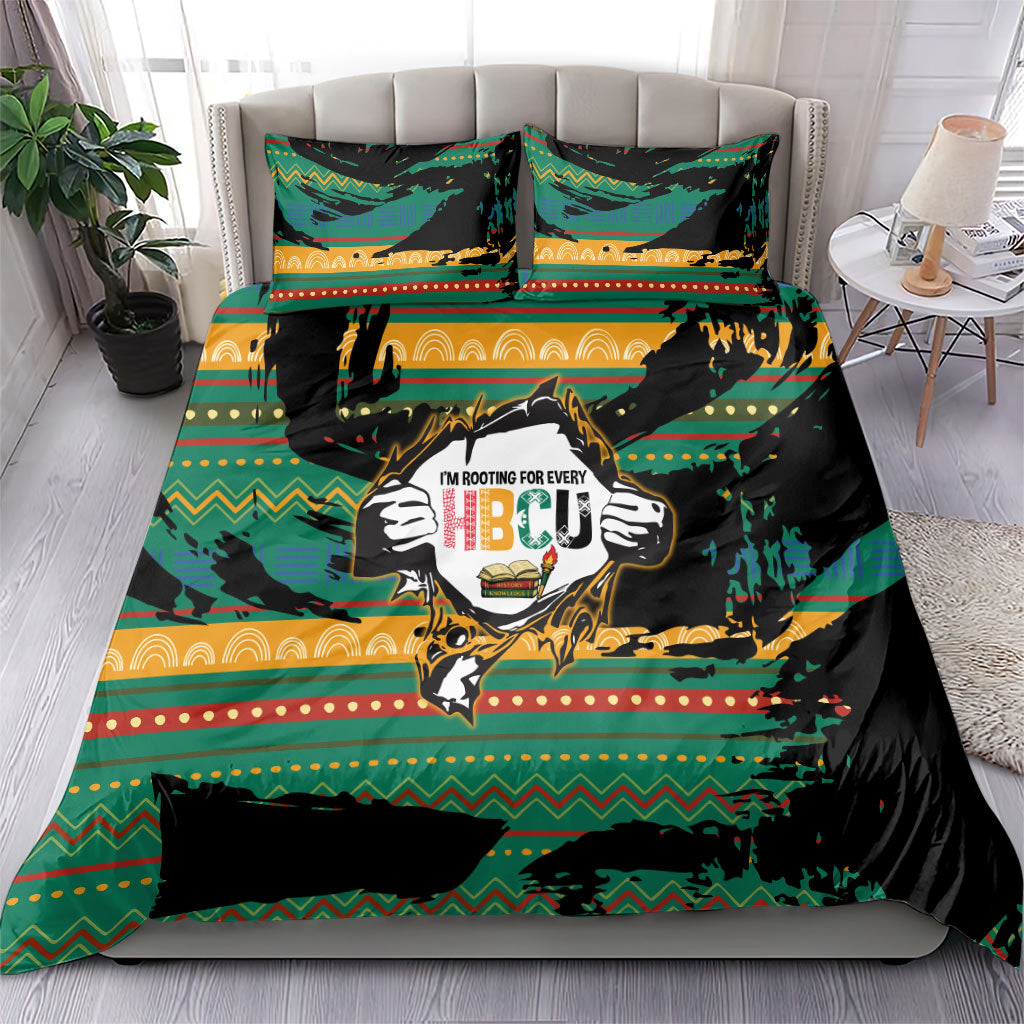 Rooting For Every HBCU Bedding Set Pan African Kente Pattern - History And Knowledge Torch