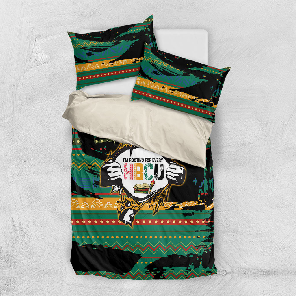 Rooting For Every HBCU Bedding Set Pan African Kente Pattern - History And Knowledge Torch