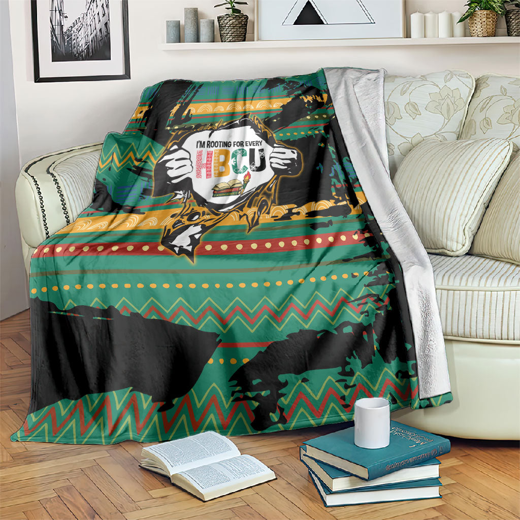 Rooting For Every HBCU Blanket Pan African Kente Pattern - History And Knowledge Torch
