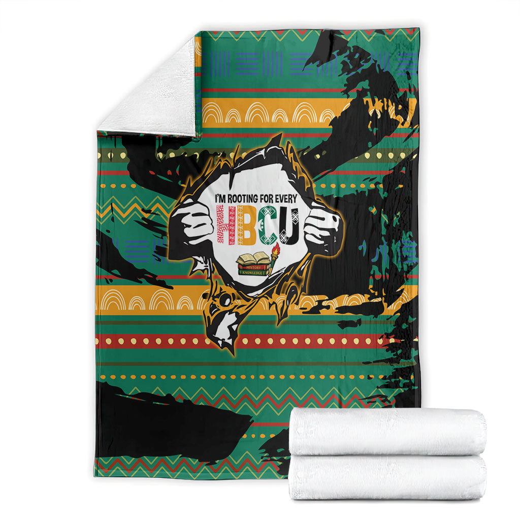 Rooting For Every HBCU Blanket Pan African Kente Pattern - History And Knowledge Torch