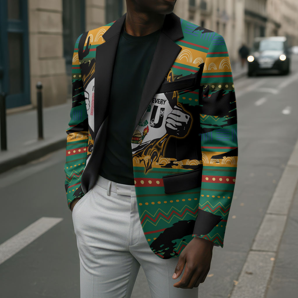 Rooting For Every HBCU Blazer Pan African Kente Pattern - History And Knowledge Torch