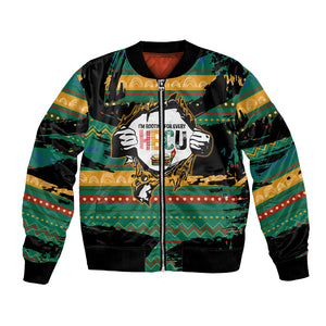 Rooting For Every HBCU Bomber Jacket Pan African Kente Pattern - History And Knowledge Torch