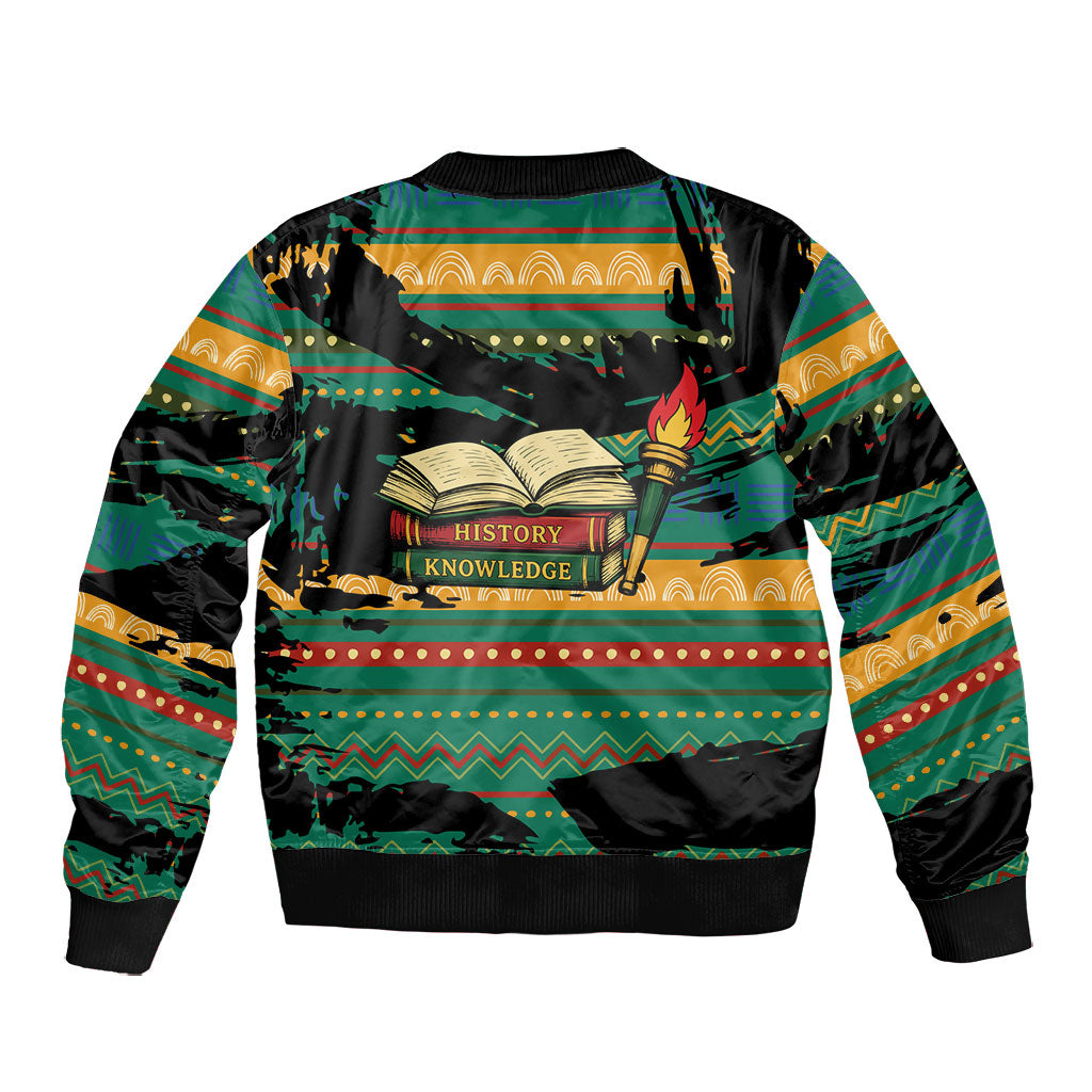 Rooting For Every HBCU Bomber Jacket Pan African Kente Pattern - History And Knowledge Torch