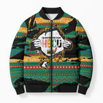 Rooting For Every HBCU Bomber Puffer Jacket Pan African Kente Pattern - History And Knowledge Torch