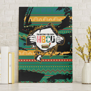 Rooting For Every HBCU Canvas Wall Art Pan African Kente Pattern - History And Knowledge Torch