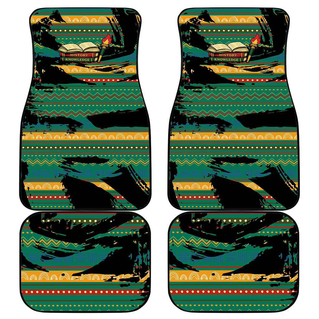 Rooting For Every HBCU Car Mats Pan African Kente Pattern - History And Knowledge Torch