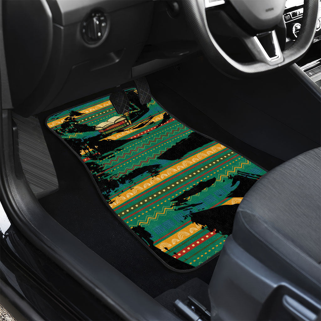 Rooting For Every HBCU Car Mats Pan African Kente Pattern - History And Knowledge Torch
