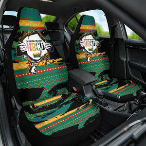 Rooting For Every HBCU Car Seat Cover Pan African Kente Pattern - History And Knowledge Torch