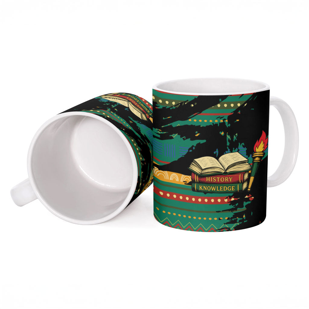 Rooting For Every HBCU Ceramic Mug Pan African Kente Pattern - History And Knowledge Torch
