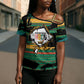 Rooting For Every HBCU Cross Shoulder Shirt Pan African Kente Pattern - History And Knowledge Torch